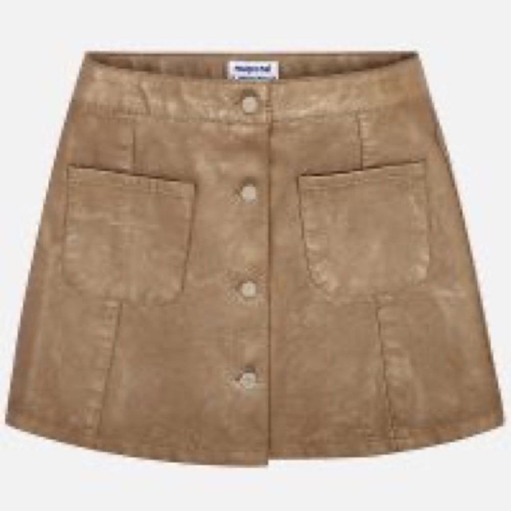 Mayoral Button Up Suede Skirt